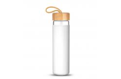 China 20oz Shatter Resistant Glass Drinking Bottles With Lids , Food Grade Glass Gym Bottle supplier