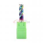 DLC Coating 3 Flutes Aluminium Square End Mill U Groove Shaped