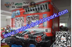China Giant Funny Firetruck Inflatable Bouncy Castle Jumper House supplier