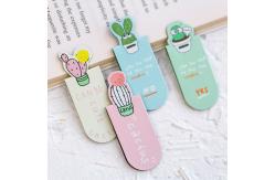 China Custom Shape Magnetic Bookmark Clips Cactus Page Divider Tabs supplier