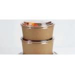 Alternative Brown Kraft Salad Hot Food Disposable Paper Bowls With Lids for sale