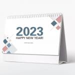 Cardboard 190x260mm Printable Desk Calendar Double Wire O Binding