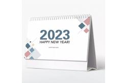 China Cardboard 190x260mm Printable Desk Calendar Double Wire O Binding supplier