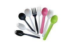 China Ecofriendly PLA Disposable Tableware Fork Spoon And Knife Set Compostable Cutlery supplier
