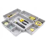 8 Pieces Drawer Dividers Organization Grey Felt Boxes for sale