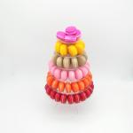 4 Story Plastic Macaron Cake Tower Recyclable for sale