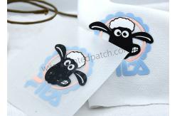 China Embossed 2D Sheep Heat Transfer Clothing Labels SGS Approval supplier
