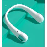 LED Light Wearable Portable Neck Fan With Type C Charge Port White Customizable for sale