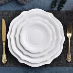 6.5 Glazed Ceramic White Dinner Plates For Hotel Catering Wedding for sale