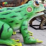 Customized Giant Animatronic Frog Animals Realistic For Amusement Exhibition