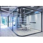 Bent Glazed Partition Wall Beautiful Round Angle Arc/curved Glass Partition for sale