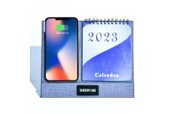 China 2023 2024 Desktop Wireless Charger Customized Desk Calendar supplier