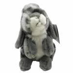 30cm High Simulation Rabbit Plush Doll Gray Stuffed Bunny Valentine'S Day Gift for sale