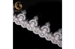 China Handmade 80% Nylon Lace Trim / Guipure Lace Trim Knitted With Beads supplier