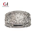 Practical Antique Vintage Silver Belt Buckles Zinc Alloy Thickness 5mm for sale