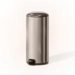 30L Stainless Steel Thin Lid Pedal Trash Bin For Household Kitchen Bathroom Soft Close Round Metal Waste Bin Dustbin for sale