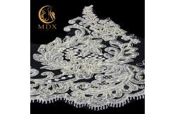 China Knitting Beaded Lace Trim Hand Made 20% Polyester 135cm Width For Dress supplier