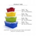 Collapsible Silicone Children Bento Box With Plastic Lid