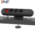China BOENTE New Stock 3 Outlet With Surge Protector USB Ports Black On Desk Edge Removable Desktop Power Socket Manufacturer manufacturer