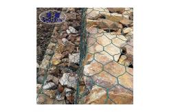 China Hole 8*10cm River Slope Steel Gabion Baskets 2*1*1m Galvanized Woven supplier