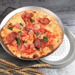                  Rk Bakeware China-Hard Anode Perforated Thin Crust Pizza Pan for Pizza Hut              for sale