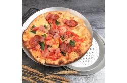 China                  Rk Bakeware China-Hard Coat Perforated Thin Crust Round Pizza Tray              supplier