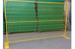 China 1.8m Height Yellow Powder Coated Canada Temporary Wire Mesh Fence supplier
