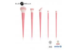 China Customizable Face Travel Makeup Brush Set With Plastic Handle And Aluminium Ferrule supplier