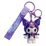 Schoolbag Kuromi And Melody Keychain 3D Design Multi Functional High Precision for sale