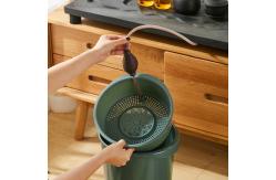 China Indoor Office Drawing Room Round Waste Segregation Plastic Dustbin supplier
