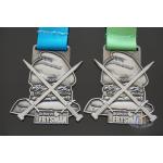 Antique Gold Or Brass Plating Metal Award Medals Sublimated Ribbon Smooth Back for sale