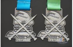 China Antique Gold Or Brass Plating Metal Award Medals Sublimated Ribbon Smooth Back supplier