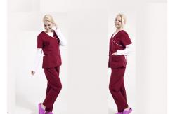 China Split Hem Scrubs Medical Uniforms Back Straps With Drawstring Casual Trousers supplier