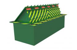 China Yellow Reflector Hydraulic Road Blocker Rustproof Lacquer 380V supplier