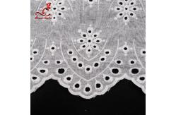 China 2019 Hot White Cotton Fabrics Embroidered Lace Fabric For Bridal supplier