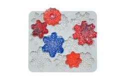 China Silicone Cake Fondant Silicone Moulds Food Grade Handmade Diy Snowflake Shape supplier
