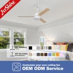 50W Indoor Remote Control Modern LED Ceiling Fan With 3 MDF Blades