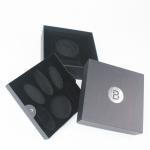 Customize Rigid Cardboard Custom Black Boxes With Foam Insert for sale