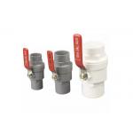 1/2- 4 ABS Chrome Insert PVC Two Pieces Ball Valve Stainless Steel Handle for sale