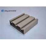 Standard Tan Powder Coating Aluminum Extrusion Shapes With Alloy 6063-T5 for sale