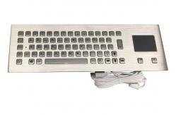 China Customized Layout Industrial Metal Keyboard Brushed SS For Kiosk supplier