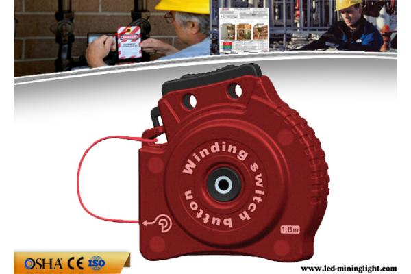 Multi Function Red Cable Lock Out , PC Automatic Telescopic Lockout Cable
