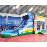 OEM Inflatable Bounce House Slide Combo Palm Tree Bouncy Castle for sale