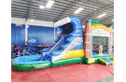 China OEM Inflatable Bounce House Slide Combo Palm Tree Bouncy Castle supplier