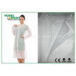 Economical SMS/Non-Woven Disposable Lab Coats With Knitted Collar And Velcro for sale