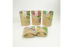 China Kraft Paper Bag Tea Bags Packaging For Resealable Stand Up Pouches supplier
