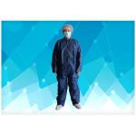 Economical Waterproof Disposable Coveralls , Blue Disposable Coveralls Lightweight for sale