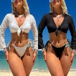 Stay Fashionable and Comfortable in Summer with Padded Cups Three-Piece Swimwear for sale