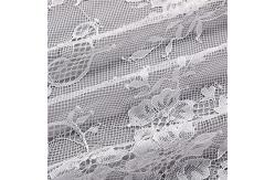 China Nylon Mesh Eyelet White Chantilly Eyelash Lace Fabric For Bridal supplier