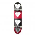 The Heart Supply Quad Logo Black / Red Complete Skateboard - 7.75 x 31.5 for sale